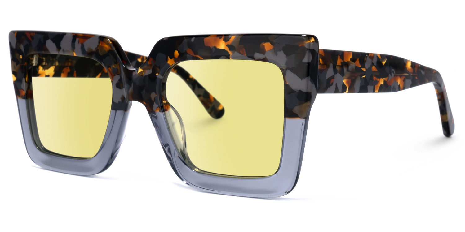 ZEELOOL Brandon Square Gray Sunglasses