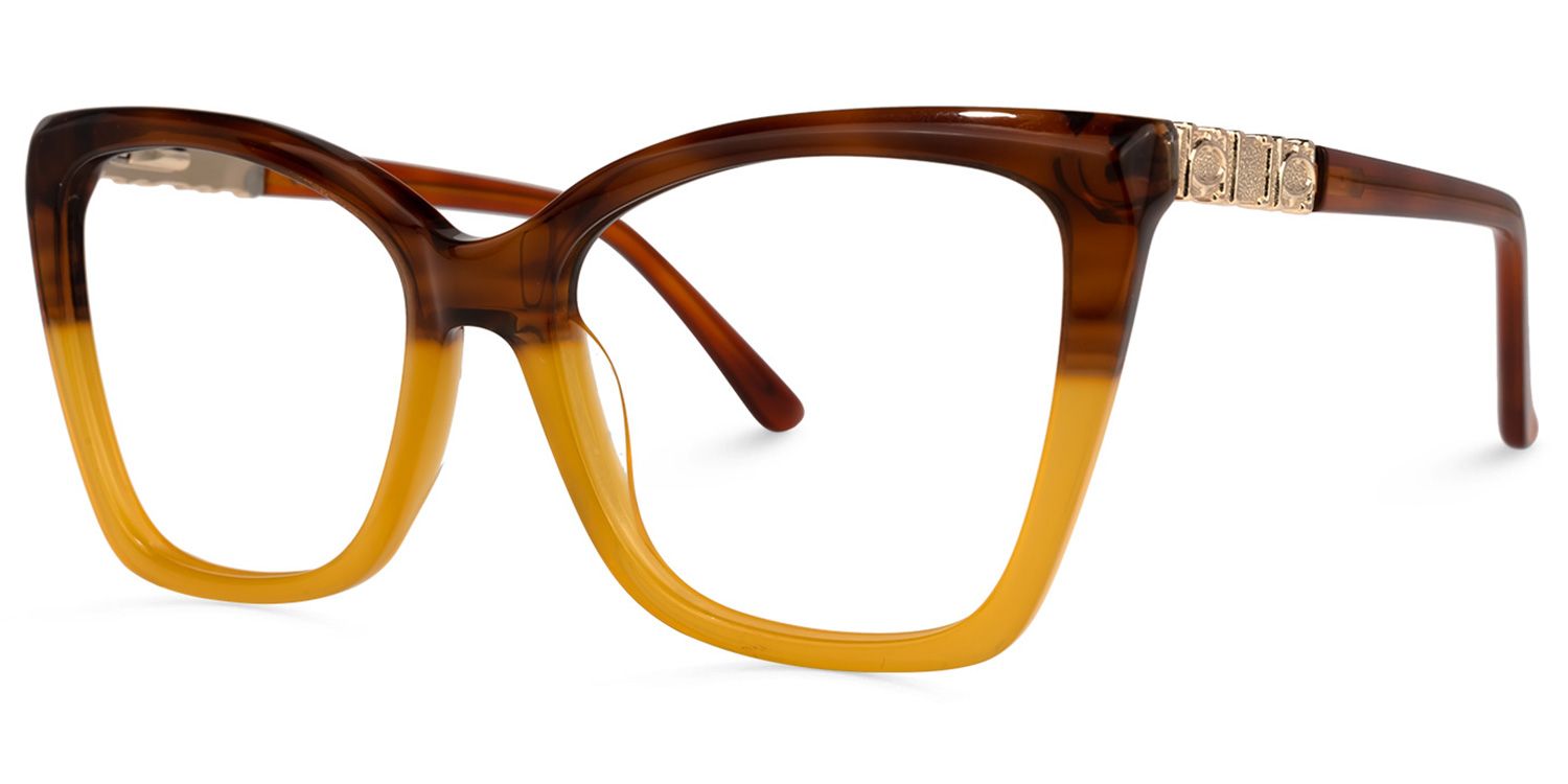 Latora Cateye Two-Tone Glasses | ZEELOOL Canada1