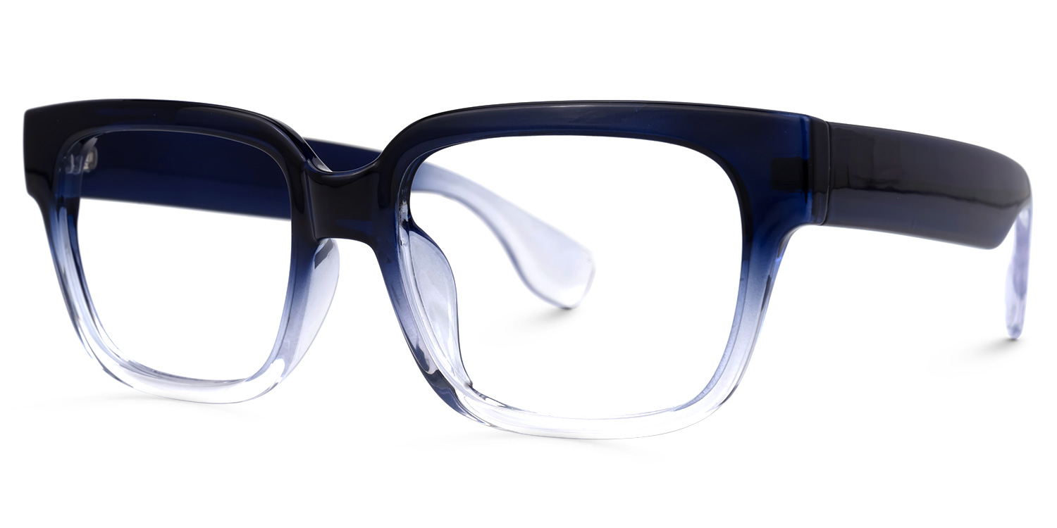Colin Rectangle Dark-Blue Glasses | ZEELOOL Canada1