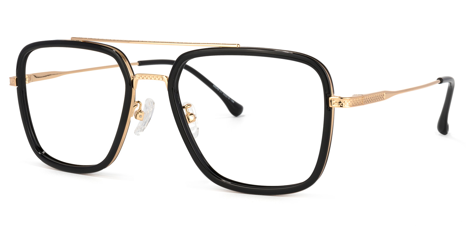 Nayeli Aviator Black-Gold Glasses | ZEELOOL Canada1