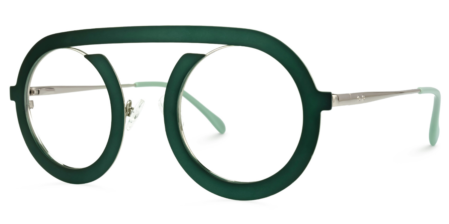 Florida Round Green Glasses1