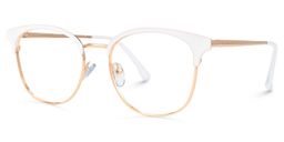 Larkins Round White Glasses1