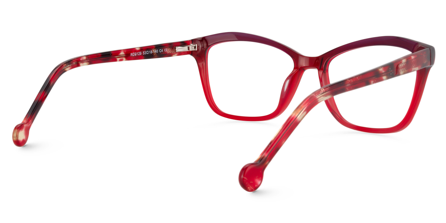 Rectangle Red Glasses | ZEELOOL Canada5