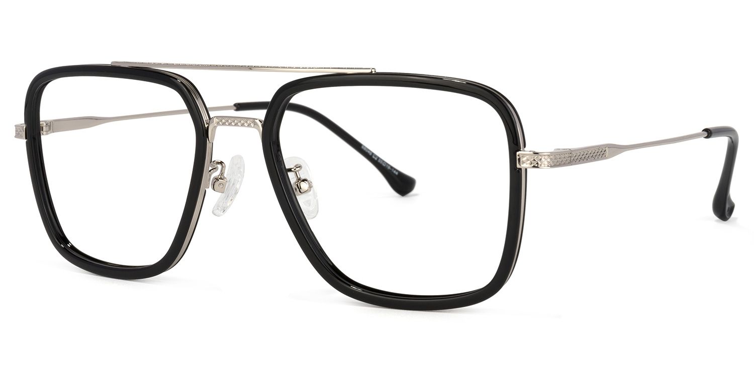 Nayeli Aviator Black-Silver Glasses | ZEELOOL Canada1