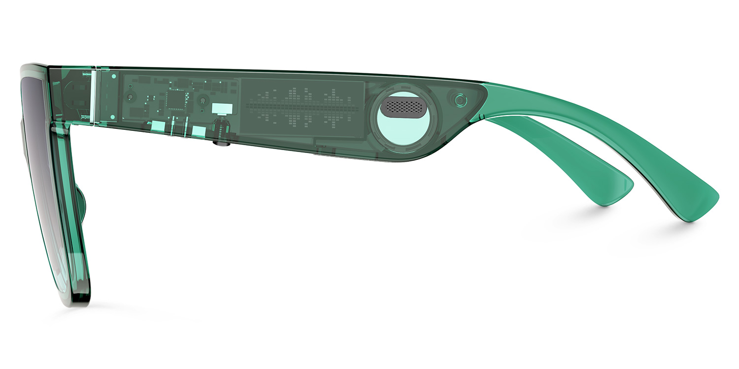 Boman Square Green Bluetooth Sunglasses2