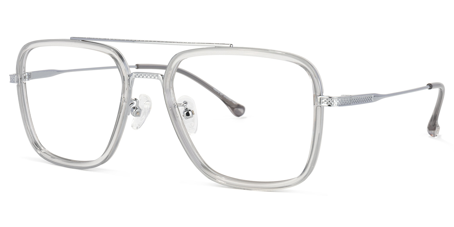 Nayeli Aviator Gray-Silver Glasses | ZEELOOL Canada1