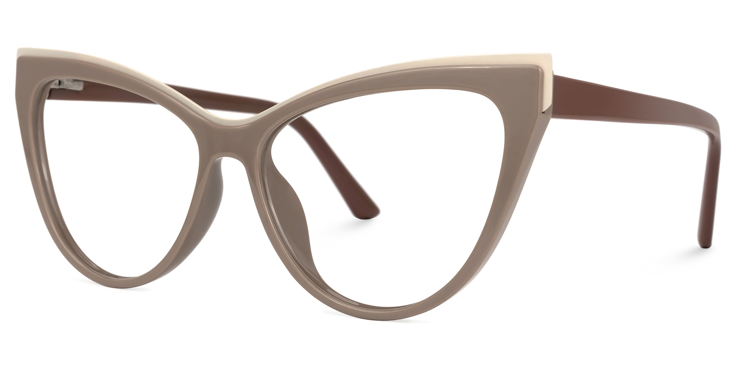 Yangdol Cateye Khaki Glasses | ZEELOOL Canada1