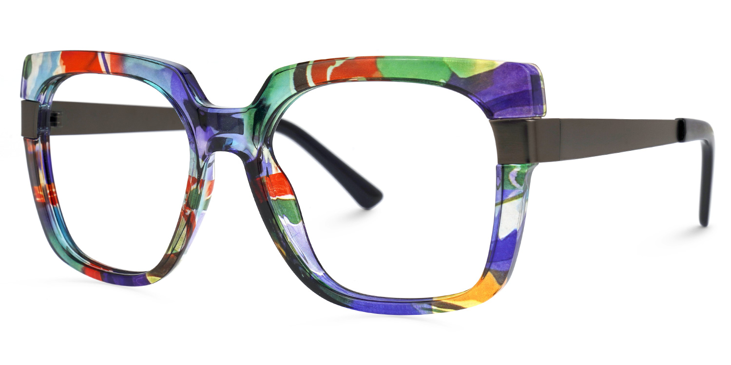 Yaida Square Colorful Glasses1