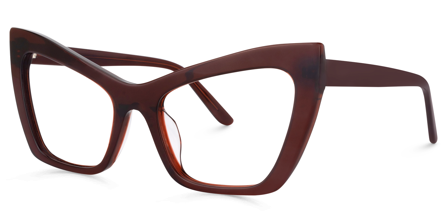 Driscoll Cateye Dark-Red Glasses | ZEELOOL Canada1