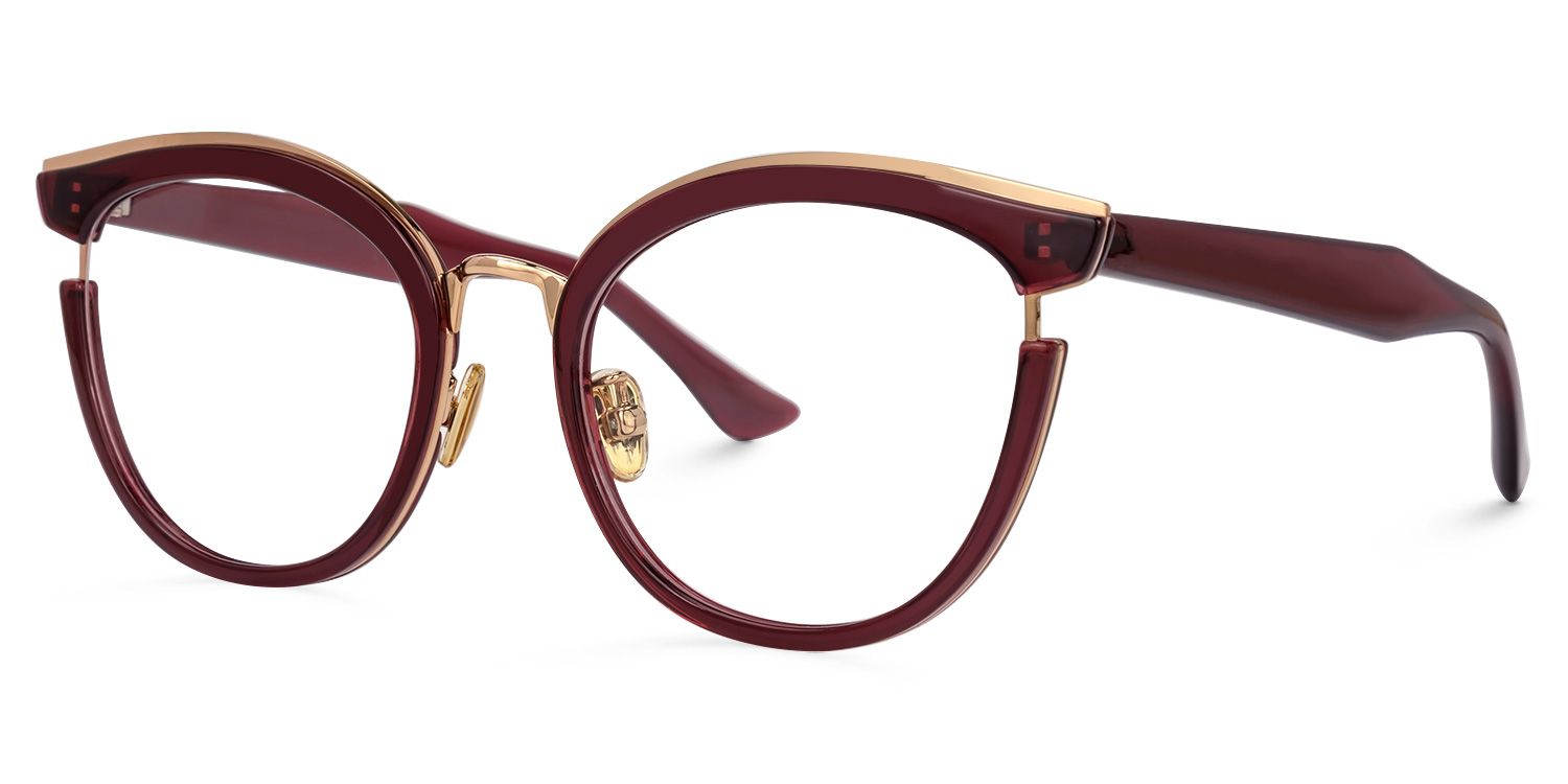 Laraine Cat Eye Red Glasses | ZEELOOL Canada1