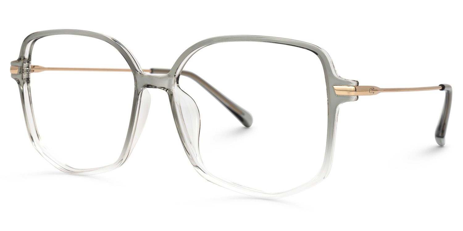 Payton Geometric Gray Eyeglasses and Ombre Frames1