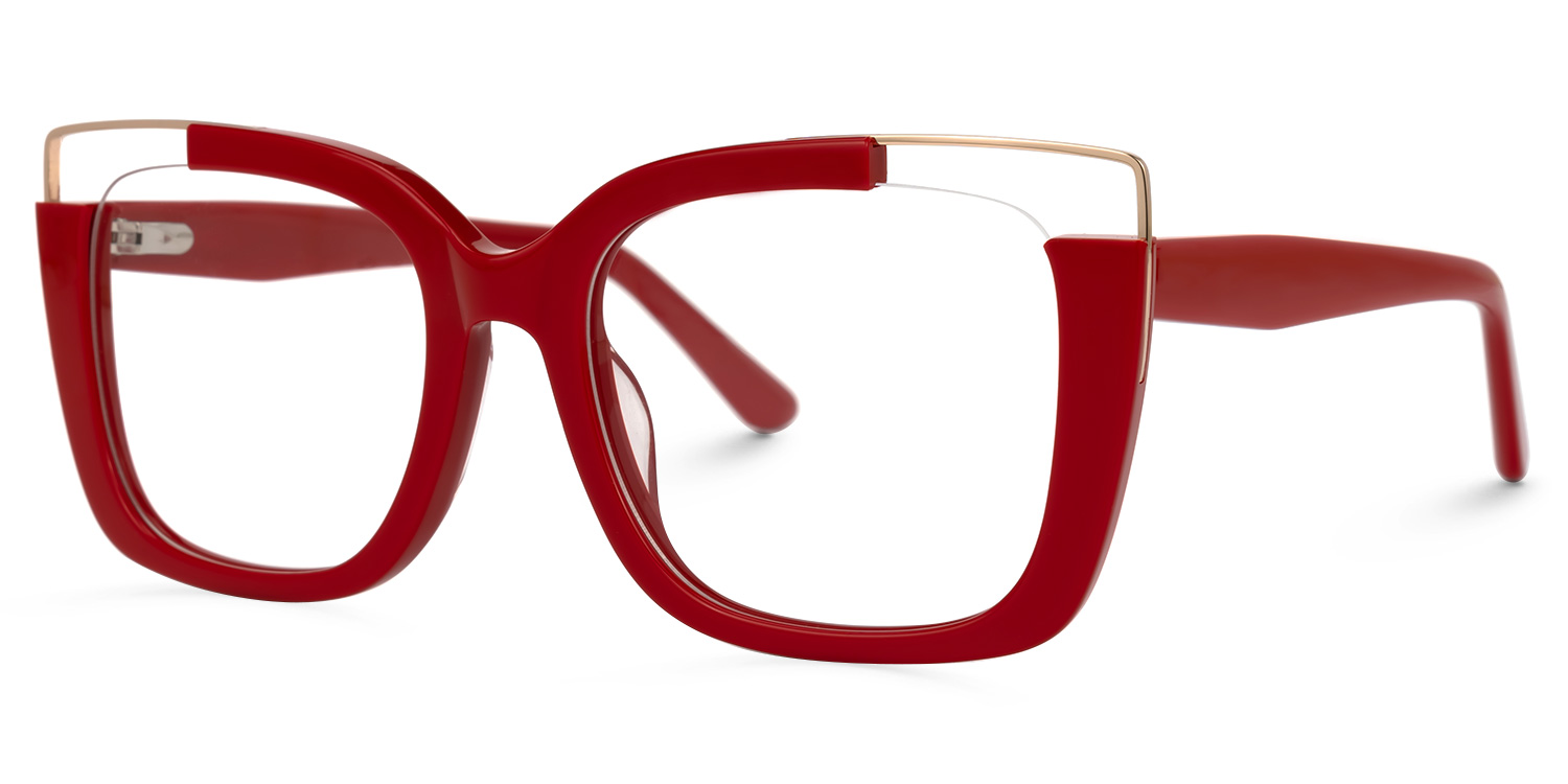 Dortch Square Red Glasses | ZEELOOL Canada1