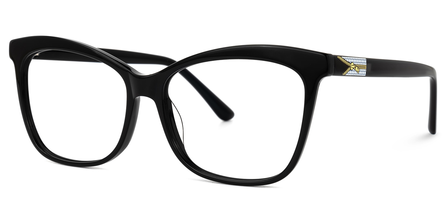 Alfred Butterfly Black Square Frame Glasses | ZEELOOL Canada1