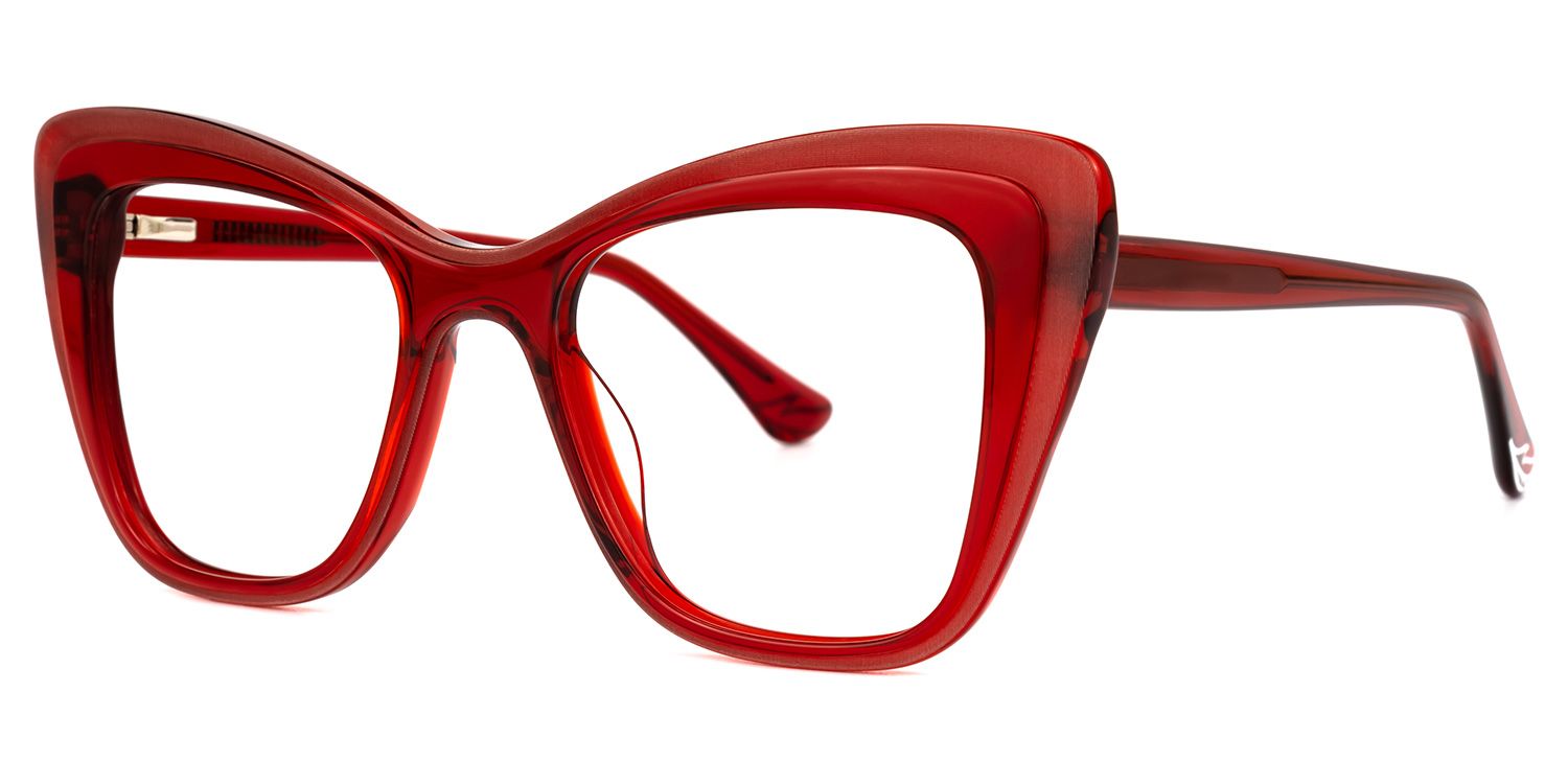 Youness Cateye Red Glasses | ZEELOOL Canada1