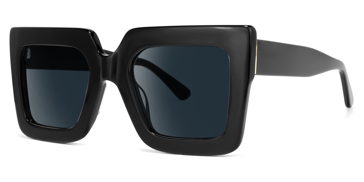Brandon Square Black Sunglasses for Women & Men | ZEELOOL CA1