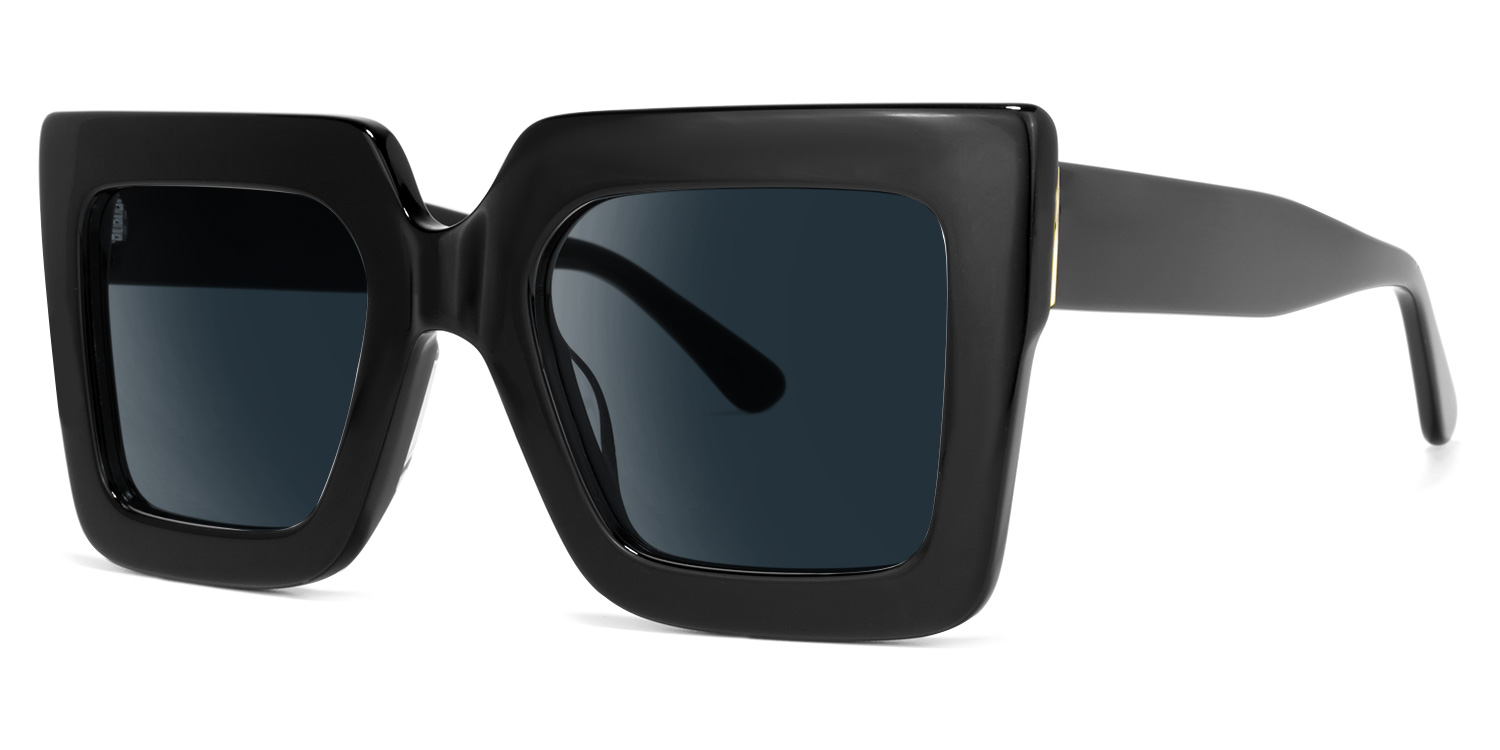 ZEELOOL Brandon Square Black Sunglasses