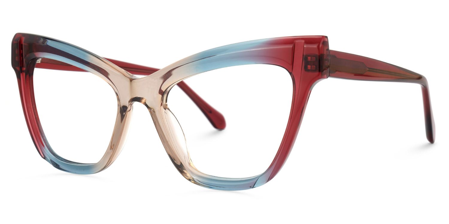 Saucie Multicolor Cat-Eye Frame Glasses | ZEELOOL Canada1