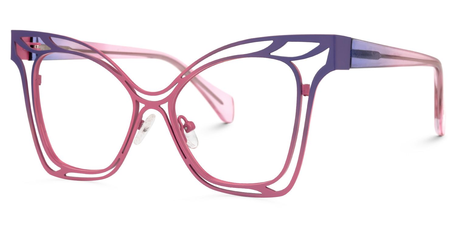 Cini Square Pink Glasses | ZEELOOL Canada1
