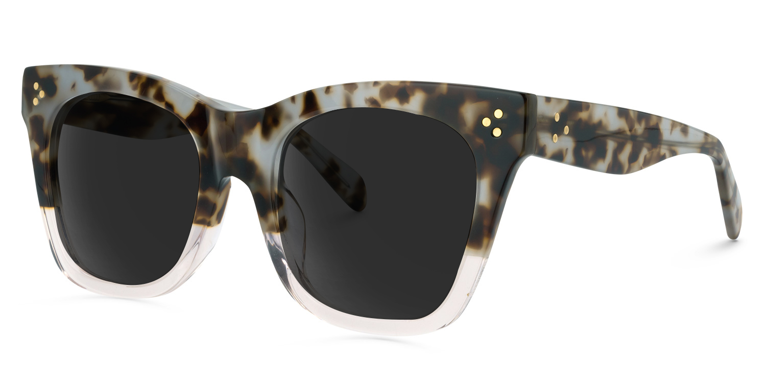 ZEELOOL Tandy Rectangle Light-Tortoise Sunglasses