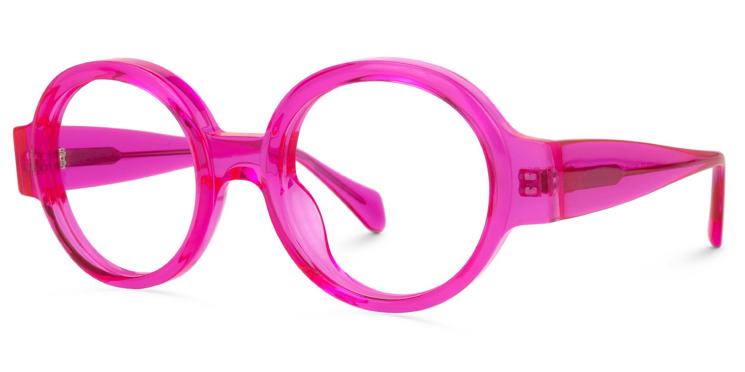 Dorrejo Round Bright-Pink Glasses | ZEELOOL Canada1