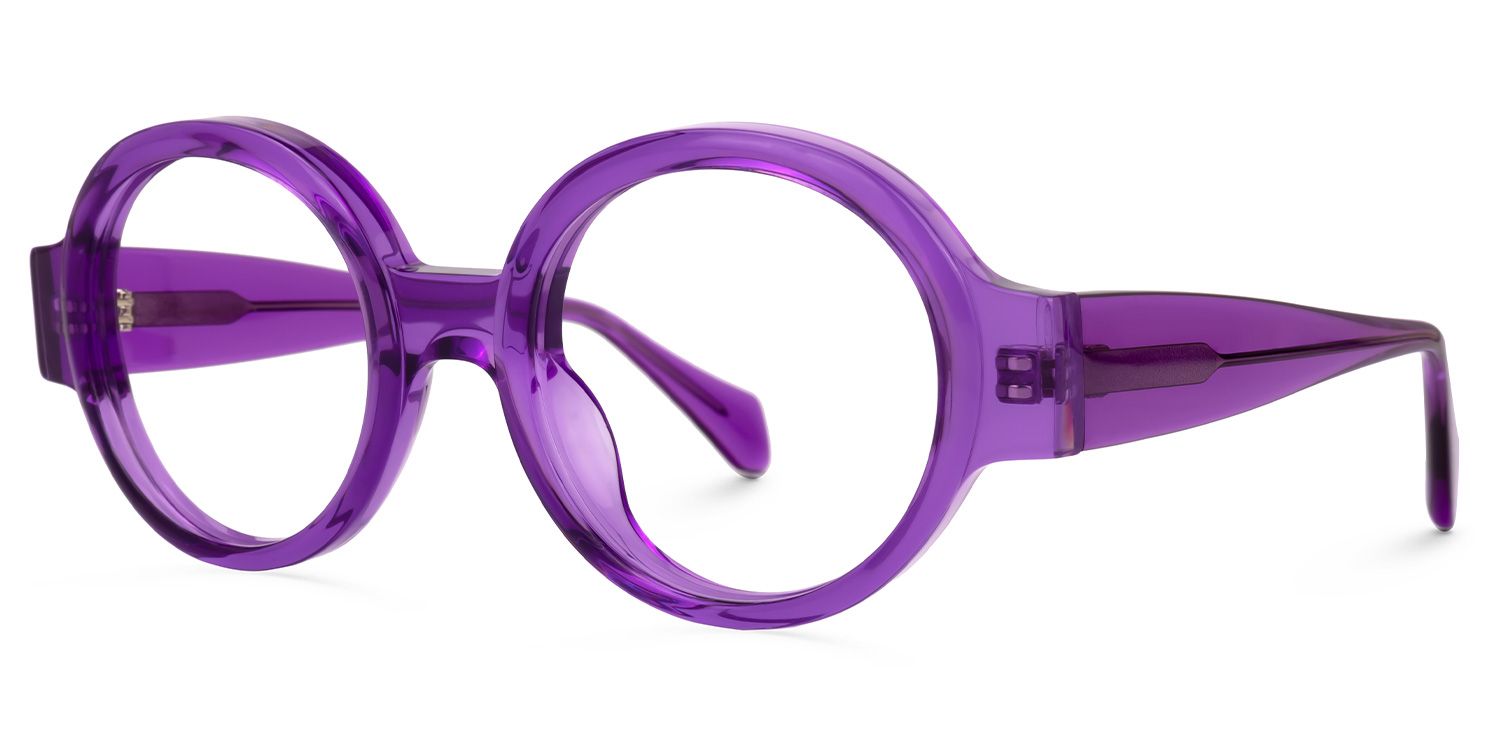 Dorrejo Round Purple Glasses | ZEELOOL Canada1