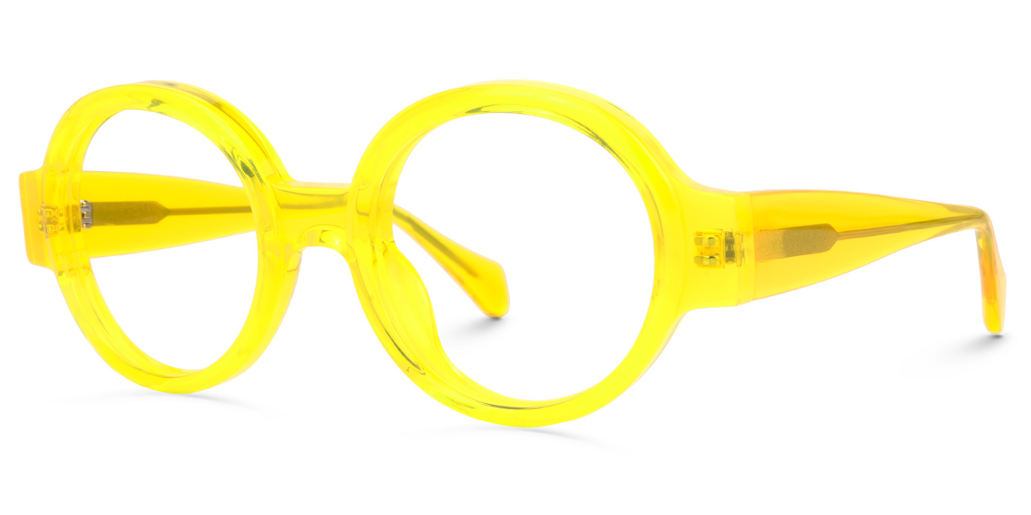 Dorrejo Round Yellow Glasses | ZEELOOL Canada1