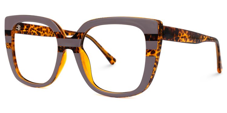 Brenda Square Mauve Glasses