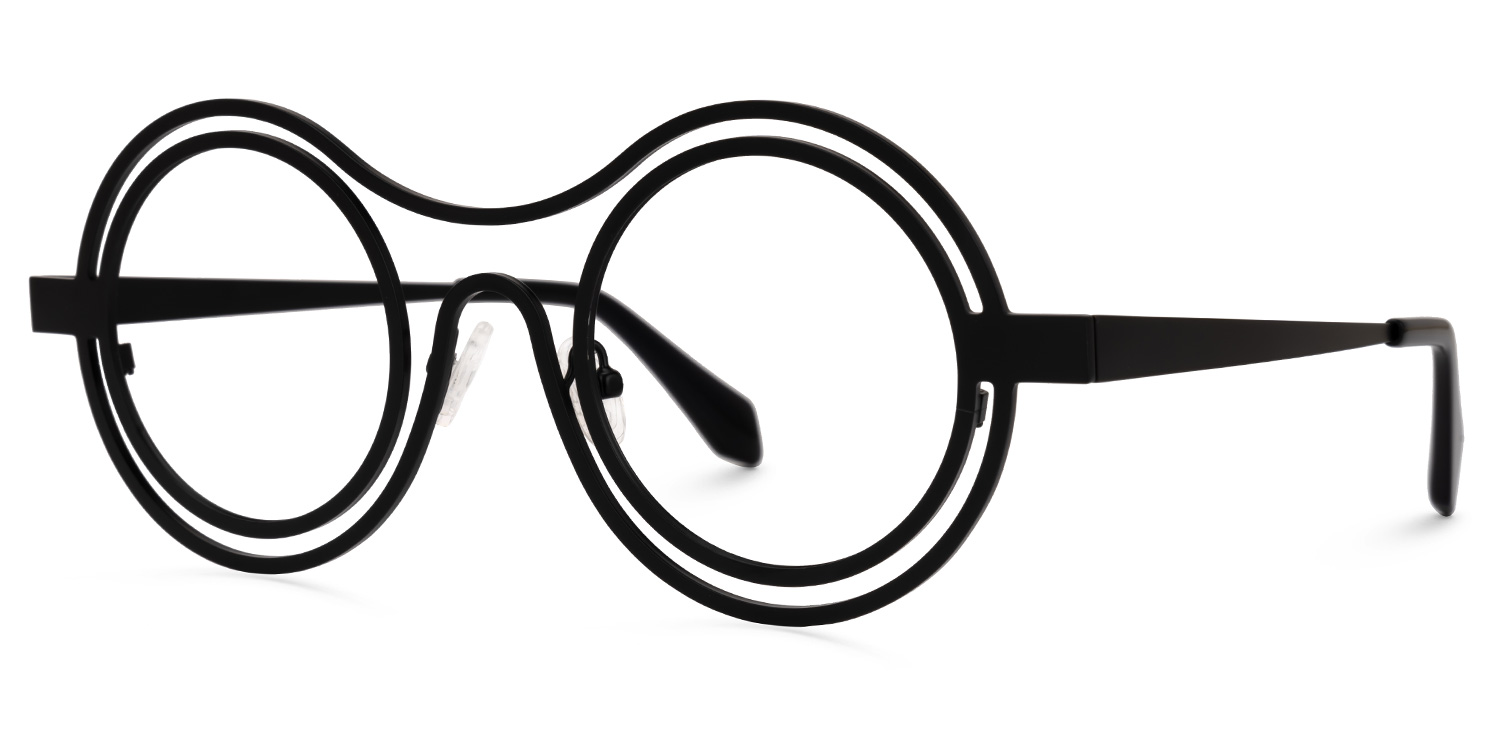 Paschal Round Black Glasses | ZEELOOL Canada1