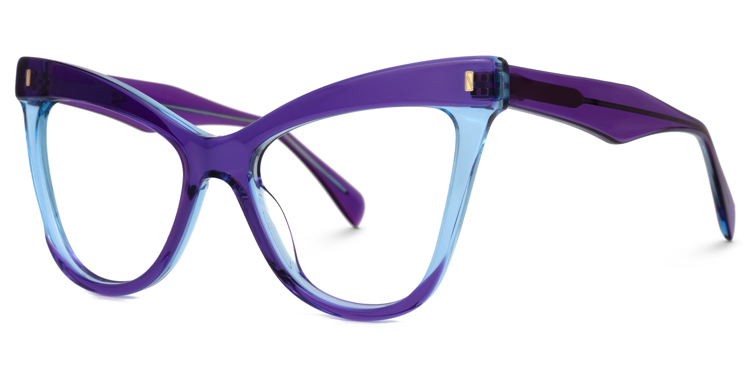 Silke Cateye Purple Glasses | ZEELOOL Canada1