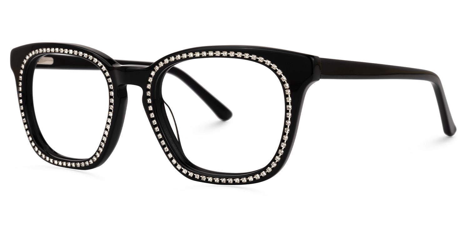 Ziva Square Black Glasses | ZEELOOL Canada1