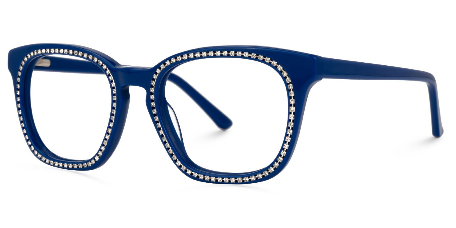 Ziva Square Blue Glasses | ZEELOOL Canada1