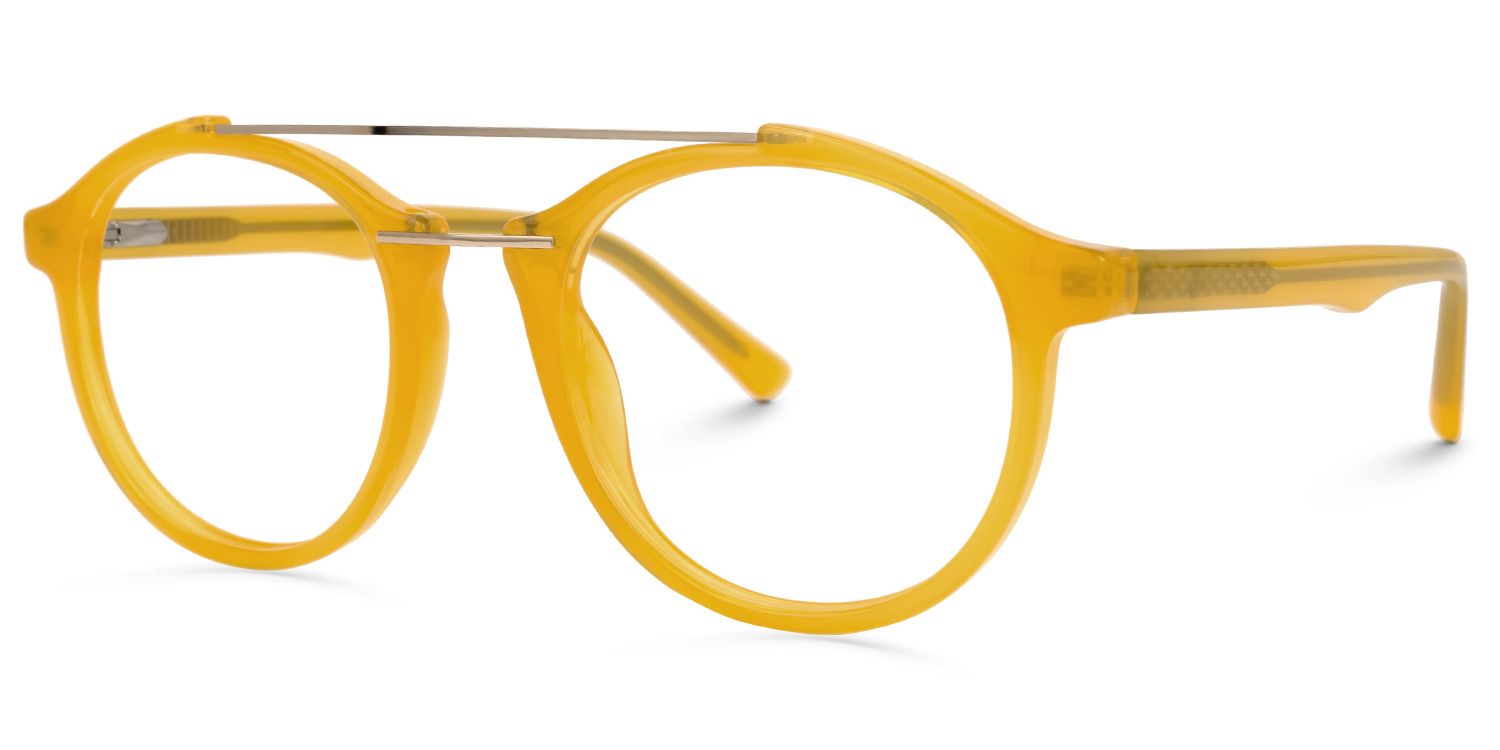 Lee Round Yellow Glasses | ZEELOOL Canada1