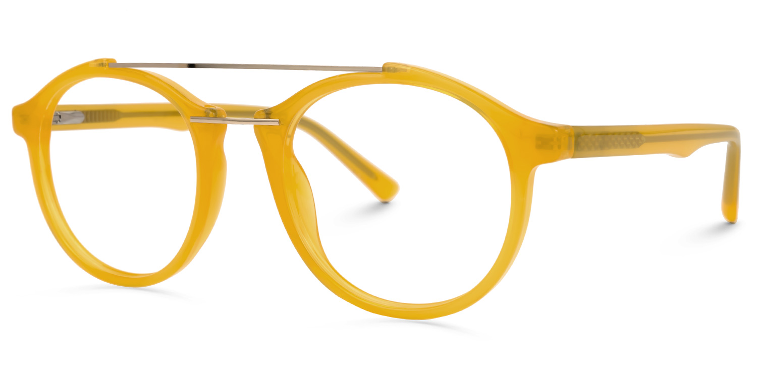 Lee Round Yellow Glasses | ZEELOOL Canada1