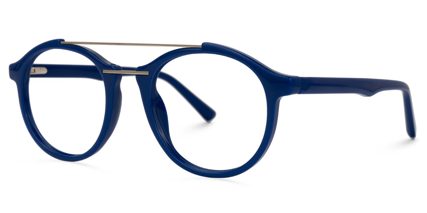 Lee Round Blue Glasses | ZEELOOL Canada1