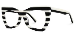Bernita Geometric Black-White Glasses2