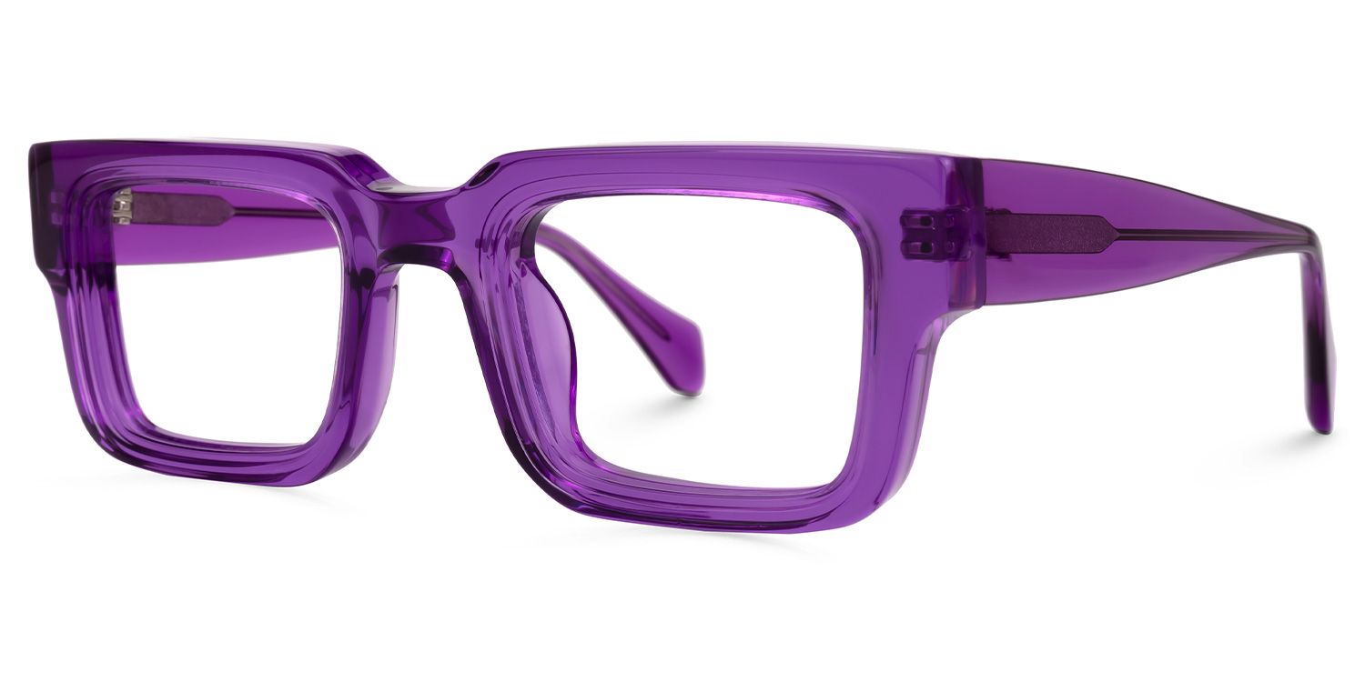 Glaucia Square Purple Glasses | ZEELOOL Canada1