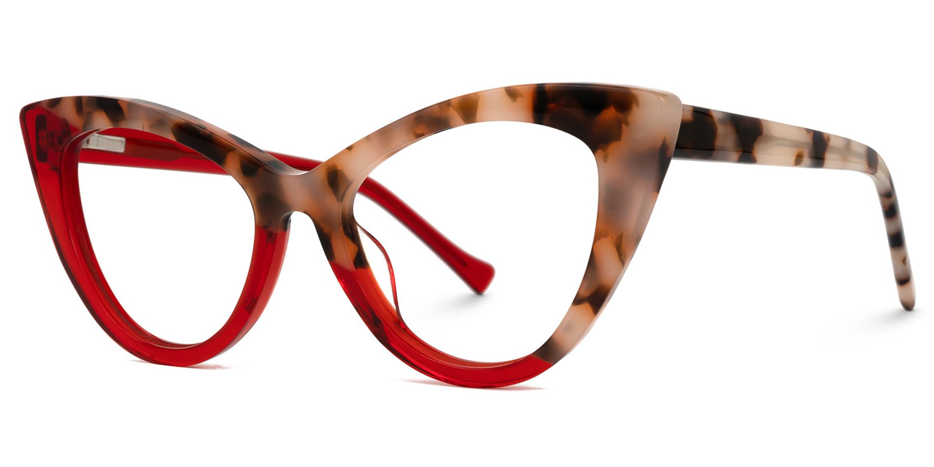 Maxine Cateye Red Glasses with Narrow Frame1