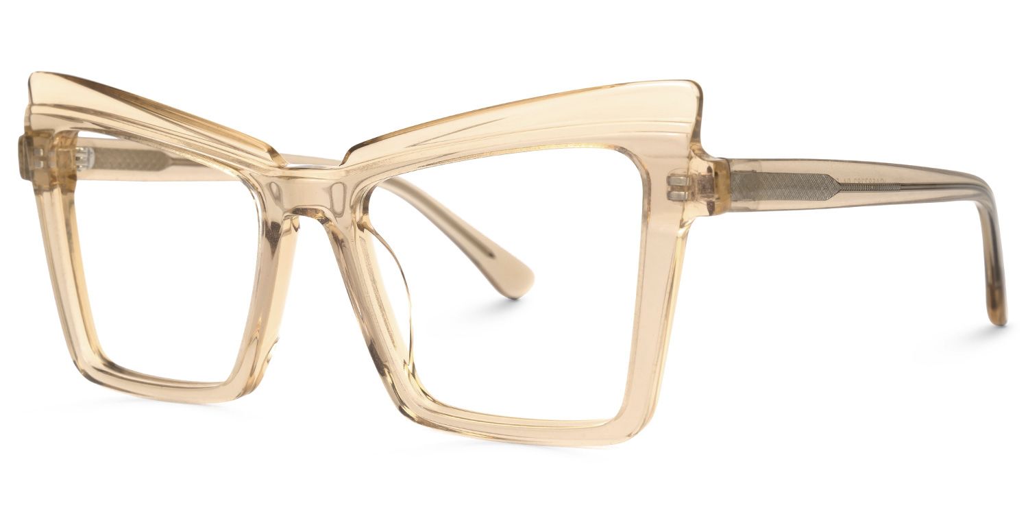 Conie Cateye Beige Glasses | ZEELOOL Canada1