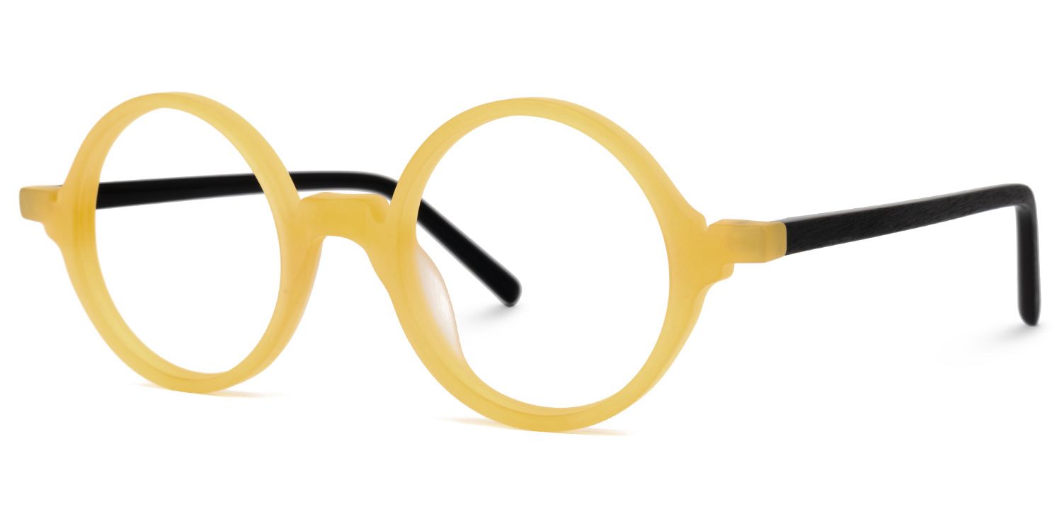 Otto Round Yellow Glasses | ZEELOOL Canada1