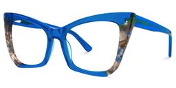 Saniya Cateye Blue Glasses1