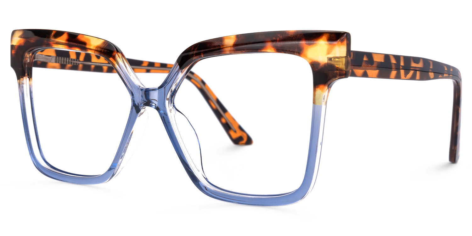 Square Eboney Blue Glasses deals -Zeelool Glasses1