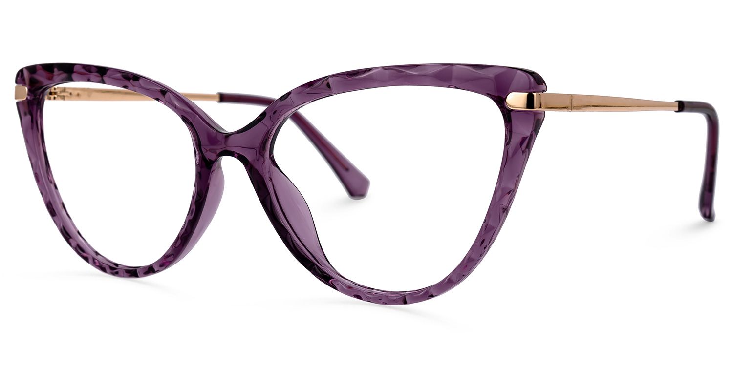Lucas Cateye Purple Glasses | ZEELOOL Canada1