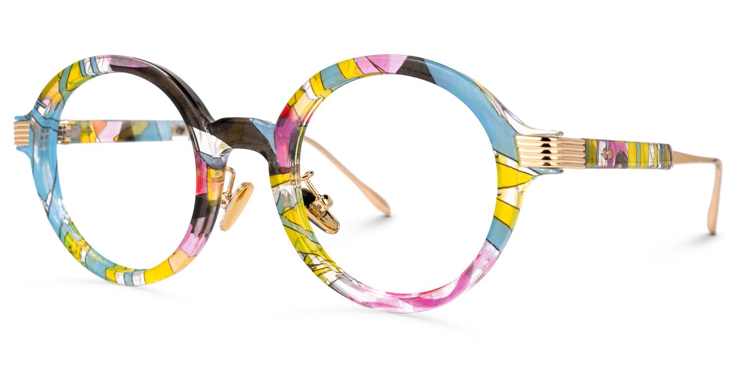 Dylan Round Multicolor TR90 Frame Glasses | ZEELOOL Canada1