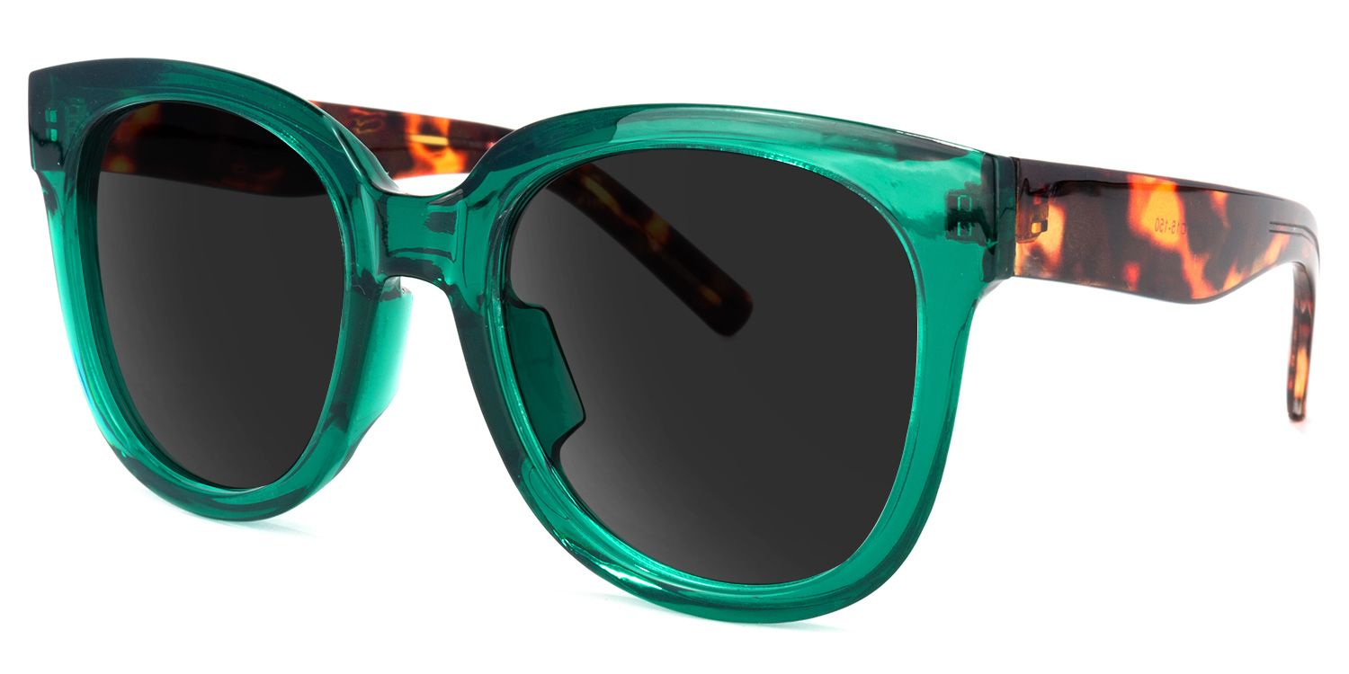 Harrell Square Dark-Green Sunglasses | ZEELOOL Canada1