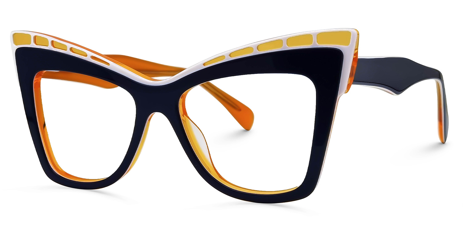 Abdoul Cateye Dark-Blue Glasses | ZEELOOL Canada1