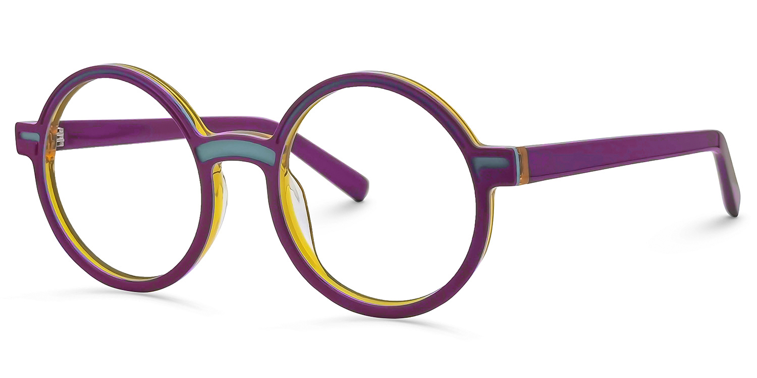 Chantel Round Purple Glasses | ZEELOOL Canada1