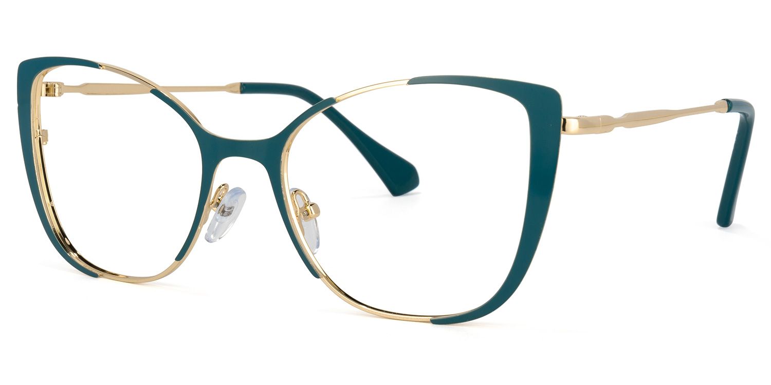 Odalis Cateye Peacock-Green Glasses | ZEELOOL Canada1