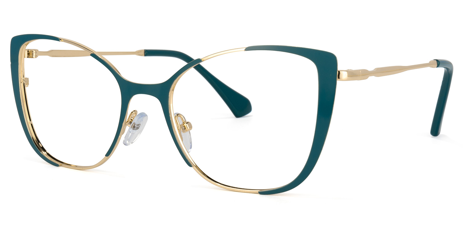 Odalis Cateye Peacock-Green Glasses | ZEELOOL Canada1