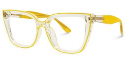 Mirta Yellow Square Glasses1
