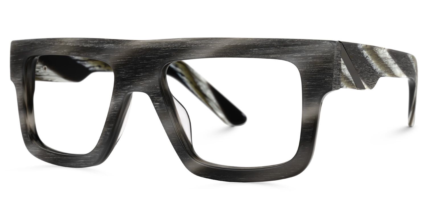 Tavasha Rectangle Gray Glasses | ZEELOOL Canada1